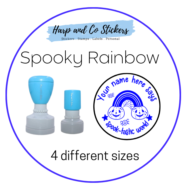 Personalised Merit Stamp - Spooky Rainbow