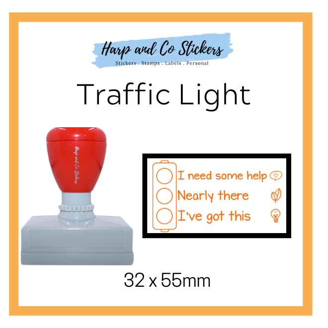 Rectangle 32 x 55mm stamp - Traffic Light