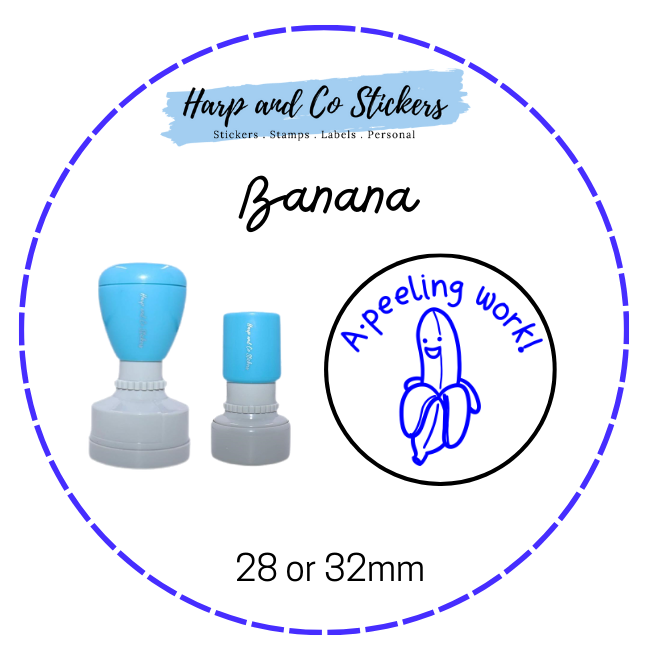 28 or 32mm Round Stamp - Banana