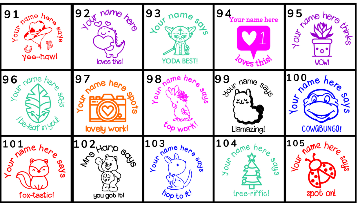CLEARANCE - 35 or 42mm Personalised Stamp