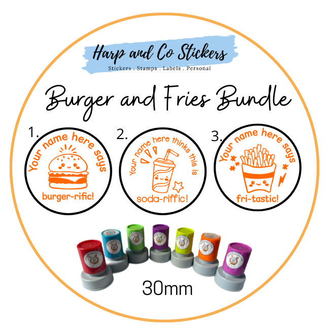Burger and Fries Stamp Bundle