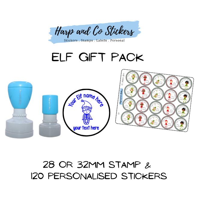 Gift Pack  Stamp + 120 Stickers - Elf