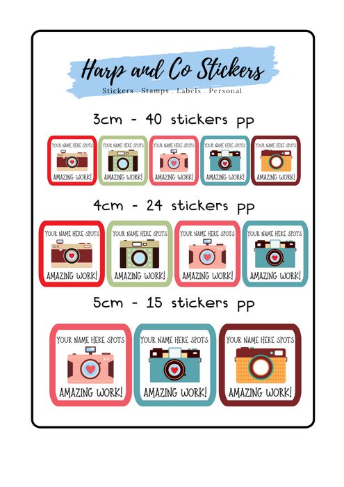 Personalised stickers - Camera