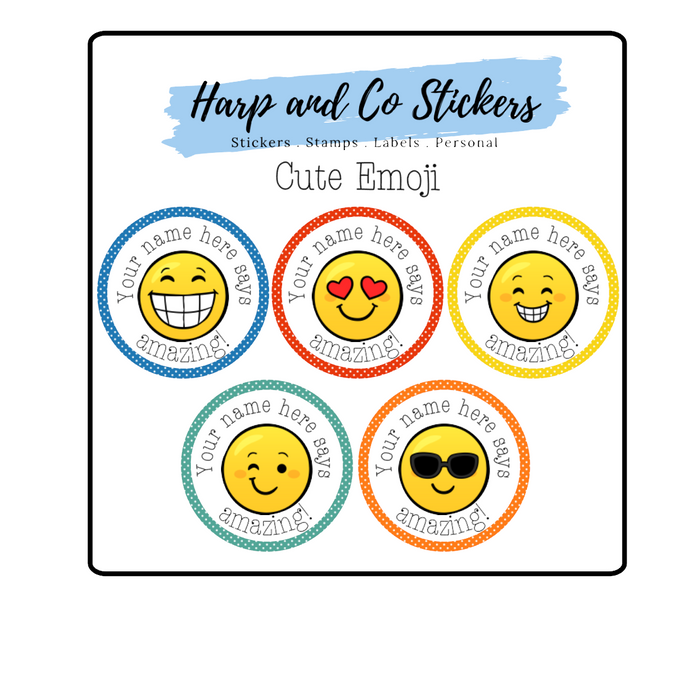 Personalised stickers - Cute Emoji