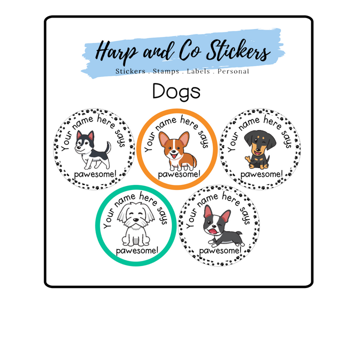 Personalised stickers - Dogs