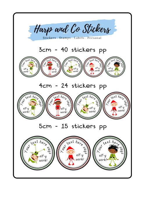 Personalised stickers - Elf