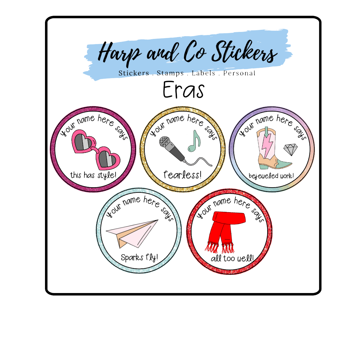Era Sticker Era's — Harp & Co Stickers