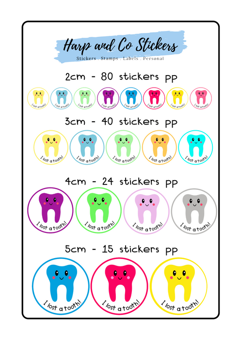 Merit stickers - I lost a tooth!