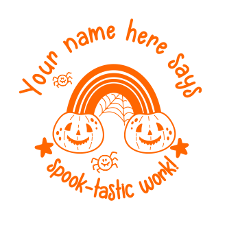 Personalised Merit Stamp - Spooky Rainbow
