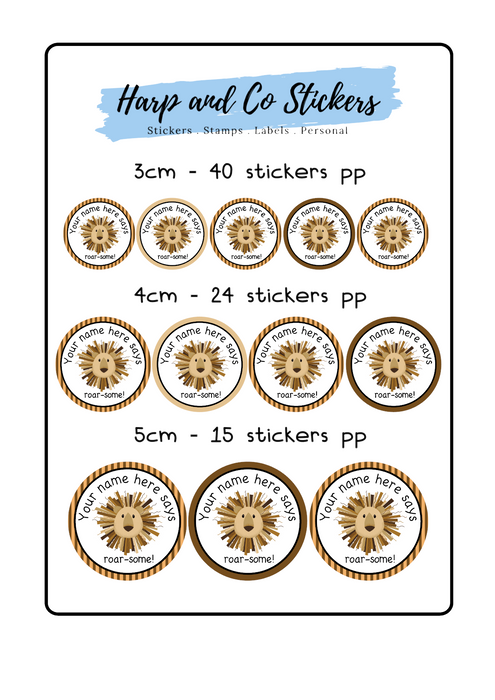 Personalised stickers - Roar-some!