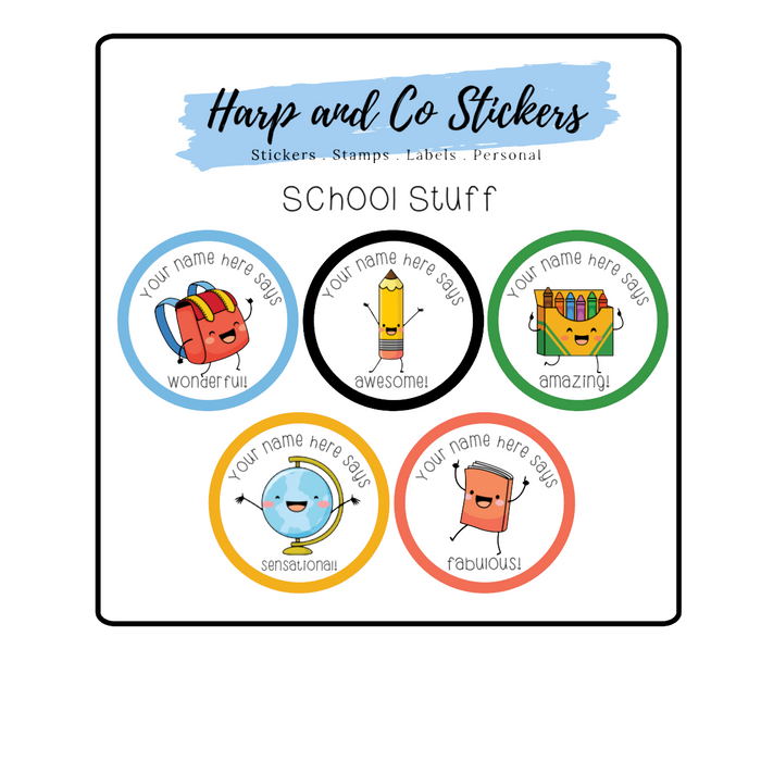 Personalised stickers - School Stuff