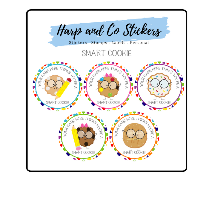Personalised merit stickers - Smart Cookie