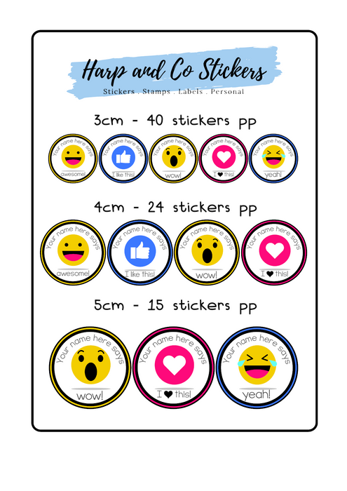 Personalised stickers - Social Emoji