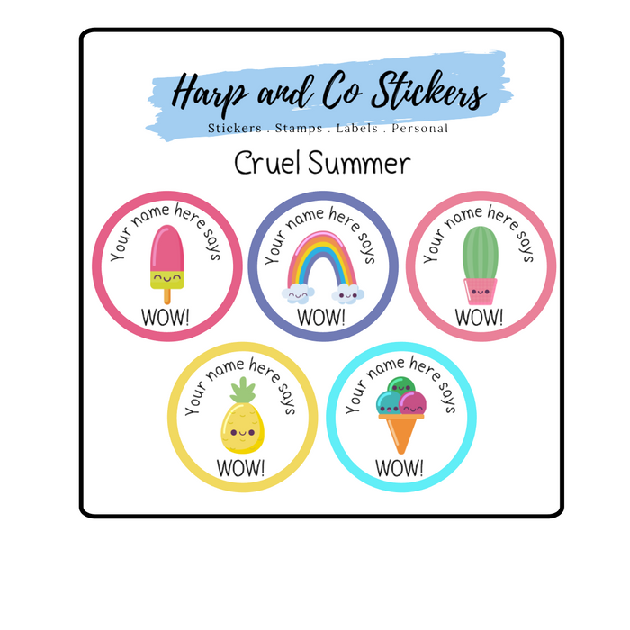 Personalised stickers - Cruel Summer