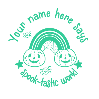 Personalised Merit Stamp - Spooky Rainbow