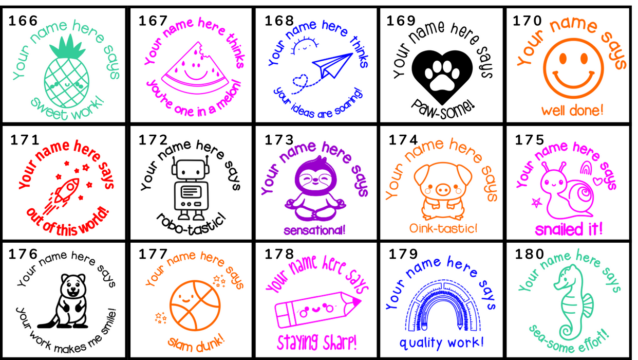 Clearance Personalised Stamp (Multiple Sizes)