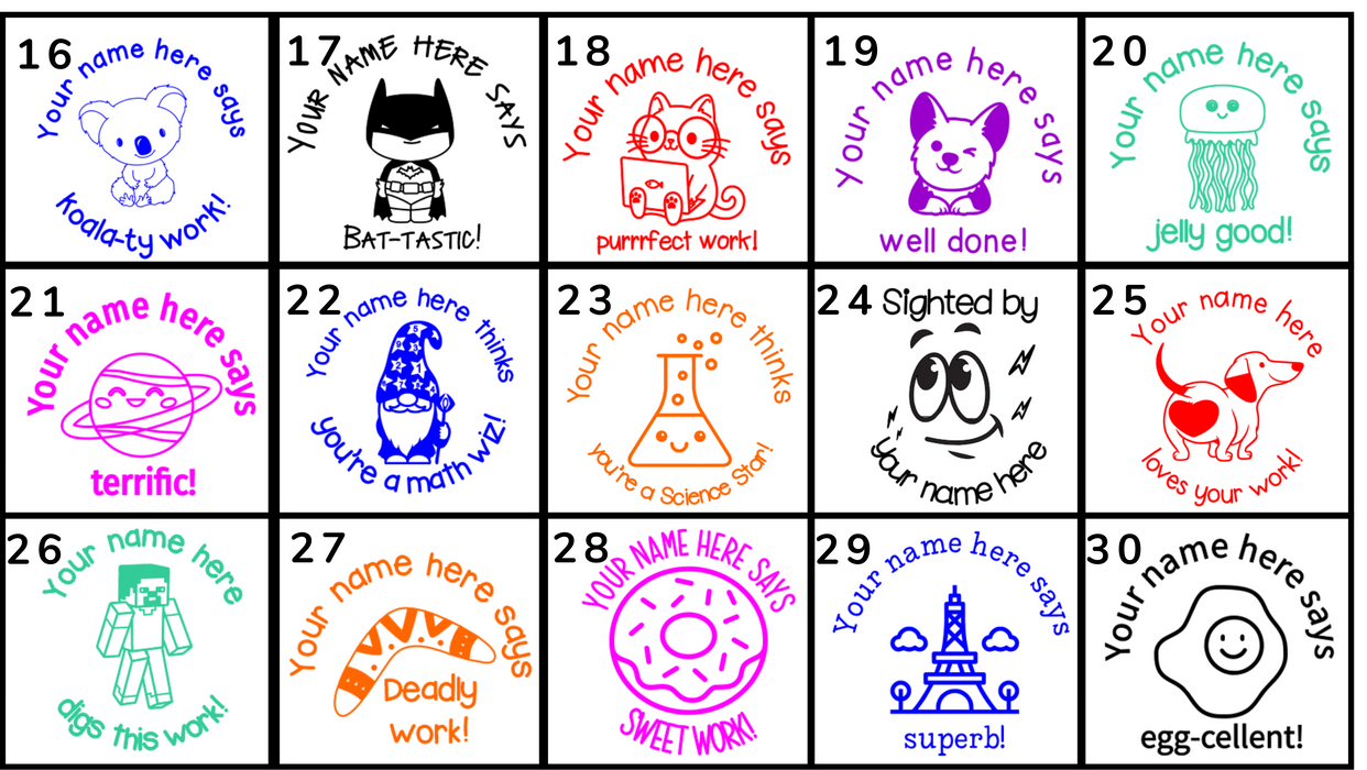 CLEARANCE - 35 or 42mm Personalised Stamp