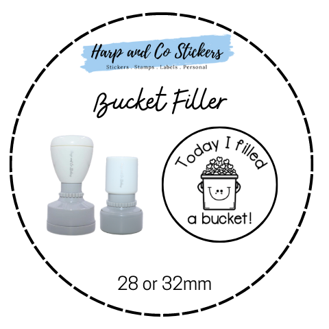 28 or 32mm Round Stamp - Bucket Filler