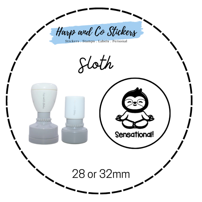 28 or 32mm Round Stamp - Sloth