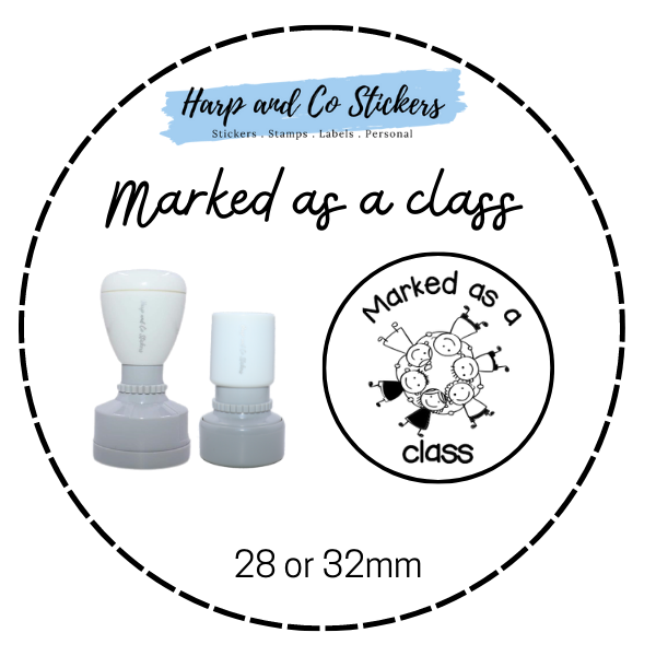 28 or 32mm Round Stamp - Marked as a class