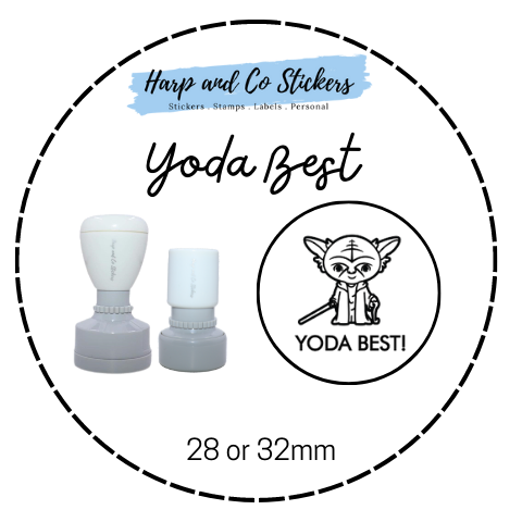 28 or 32mm Round Stamp - Yoda Best