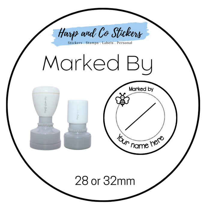 28 or 32mm Personalised Merit Stamp - *Marked By* - Great for the classroom!