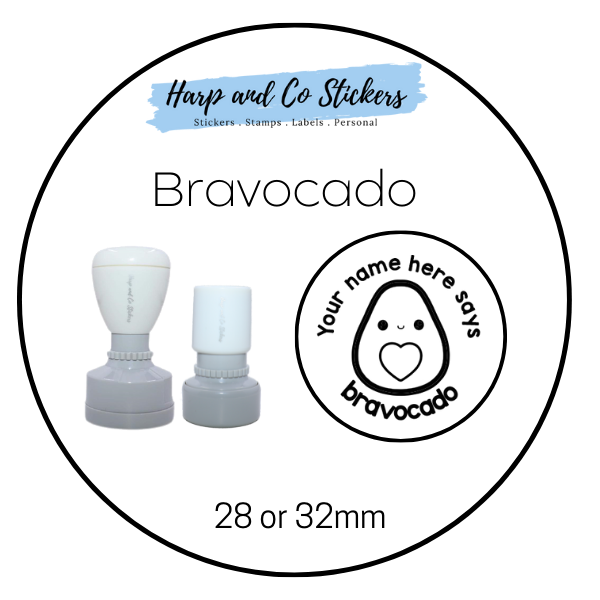 28 or 32mm Personalised Merit Stamp - Bravocado