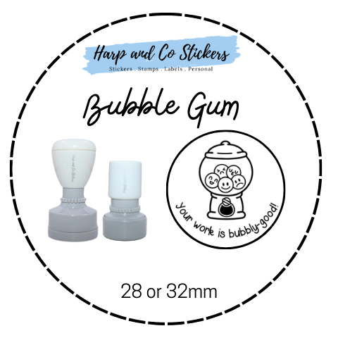 28 or 32mm Round Stamp - Bubble Gum