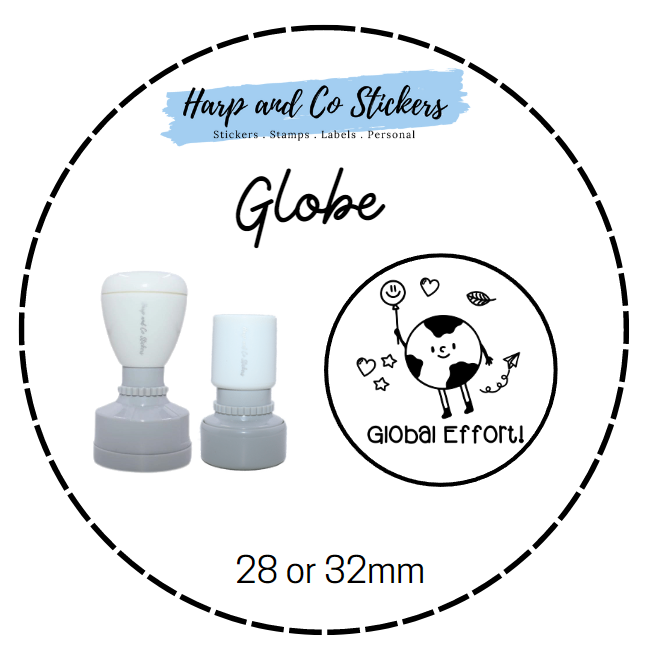 28 or 32mm Round Stamp - Globe Merit