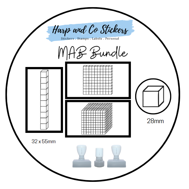 Teacher toolkit - Base 10 Blocks - 4 stamps