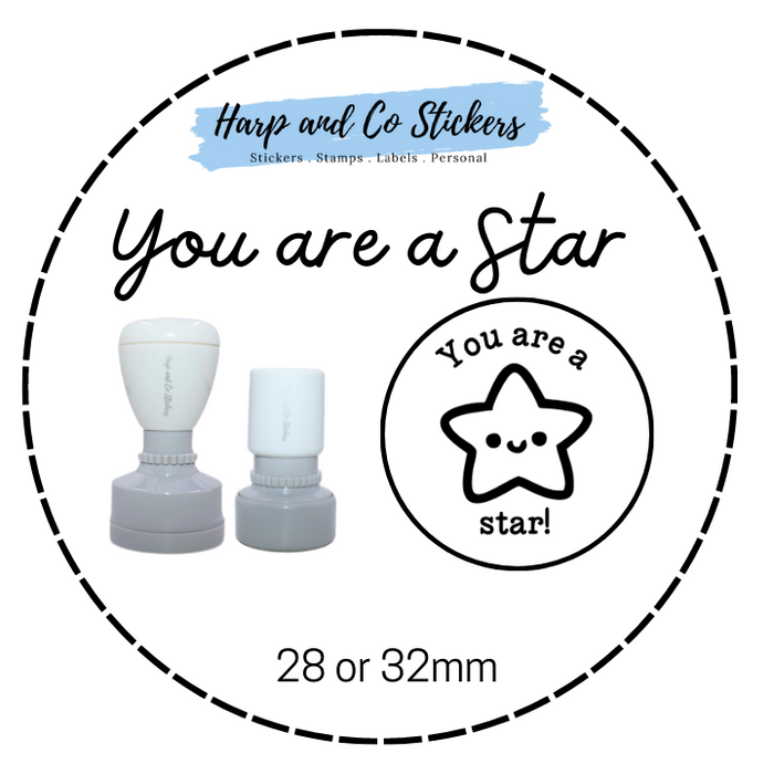 28 or 32mm Round Stamp - You are a Star