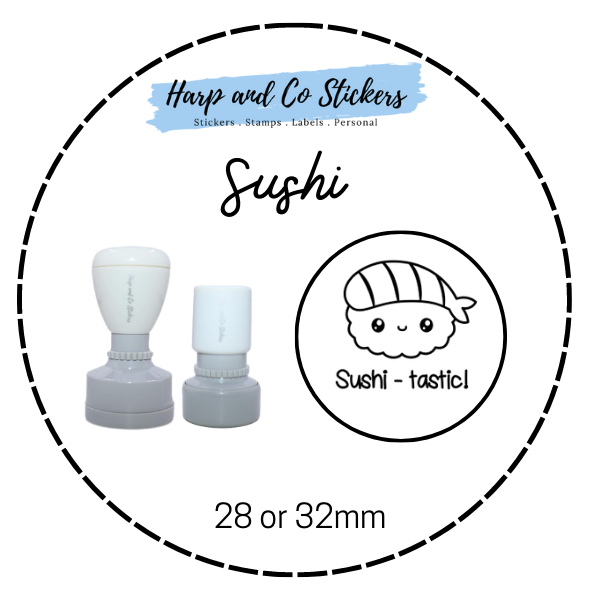 28 or 32mm Round Stamp - Sushi