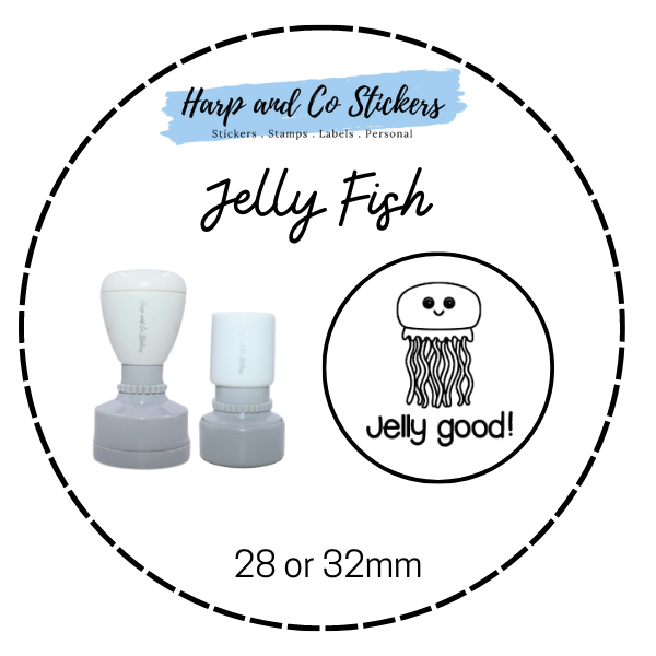 28 or 32mm Round Stamp - Jelly Fish