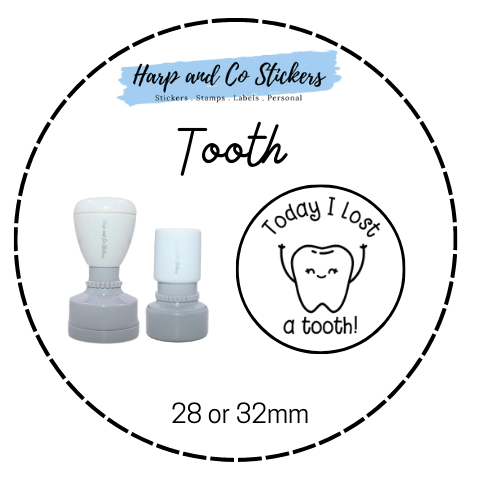 28 or 32mm Round Stamp - Tooth