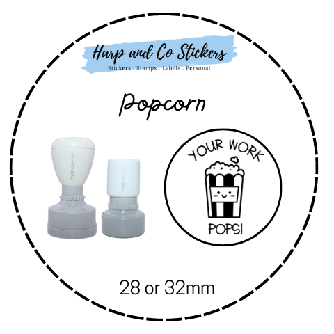 28 or 32mm Round Stamp - Popcorn