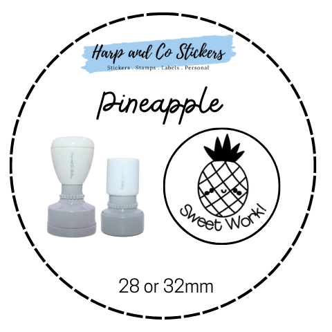 28 or 32mm Round Stamp - Pineapple