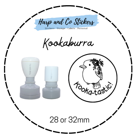 28 or 32mm Round Stamp - Kookaburra