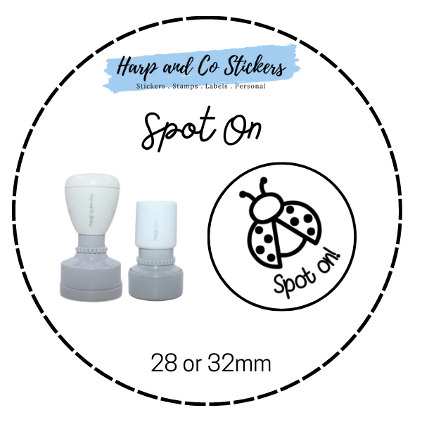 28 or 32mm Round Stamp - Spot On