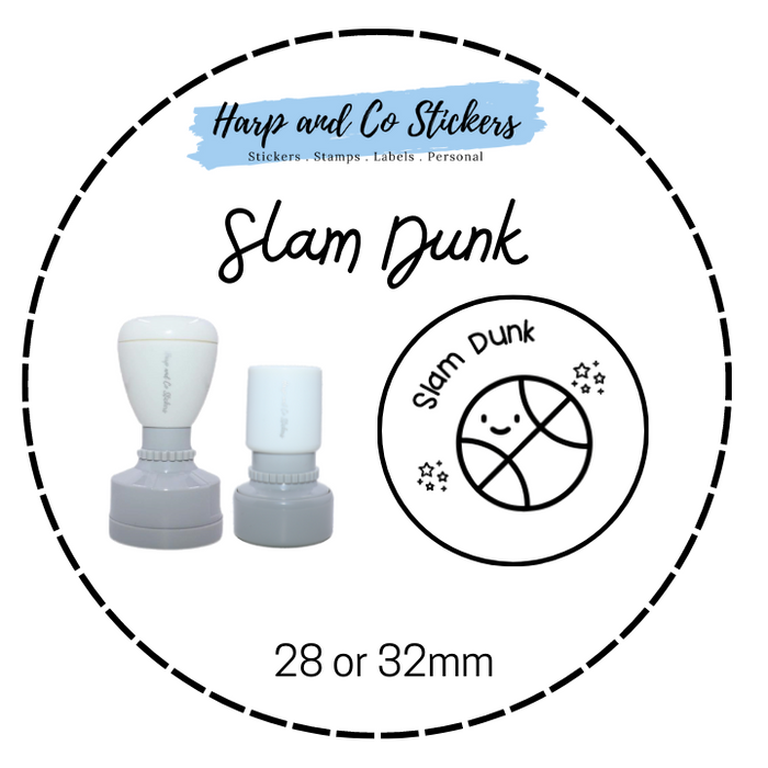 28 or 32mm Round Stamp - Slam Dunk