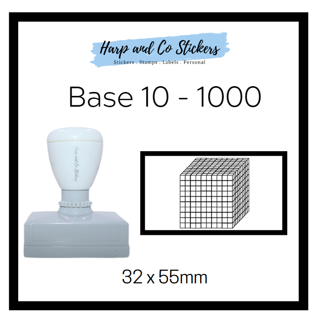 Rectangle 32 x 55mm stamp - Base 10 - 1000