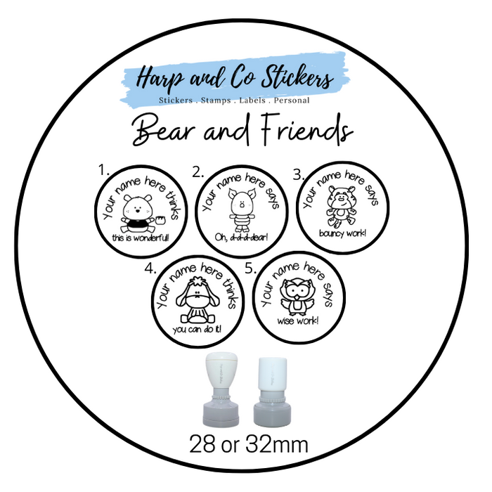 5 Bear and Friends Stamps