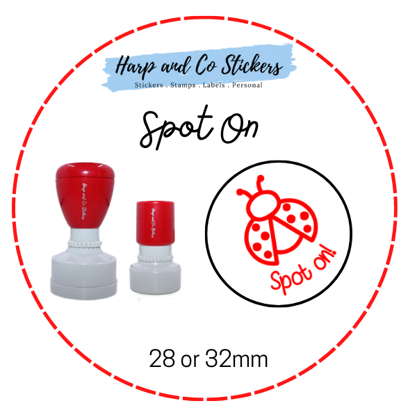 28 or 32mm Round Stamp - Spot On