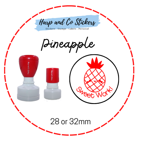 28 or 32mm Round Stamp - Pineapple