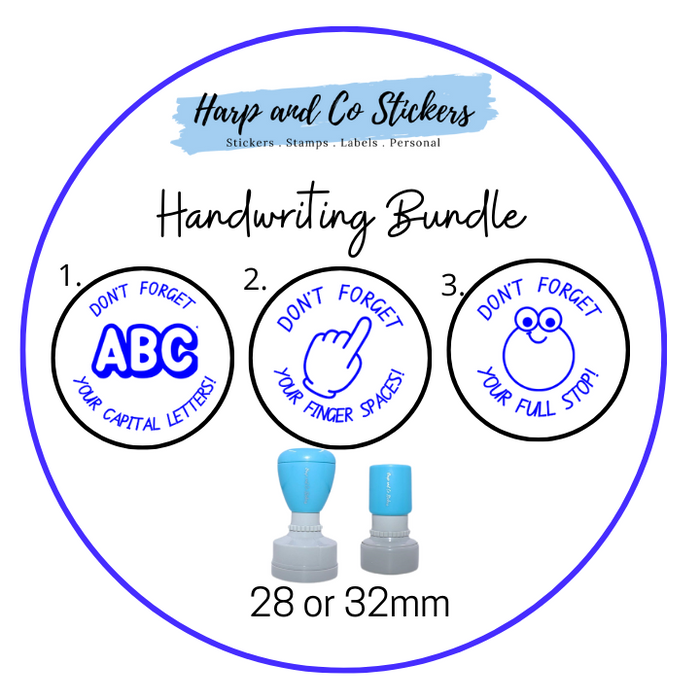 28 or 32mm Stamp Bundle - 3 Handwriting Stamps