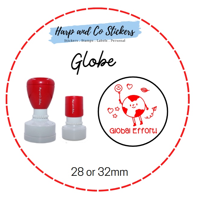28 or 32mm Round Stamp - Globe Merit