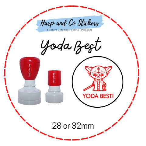 28 or 32mm Round Stamp - Yoda Best