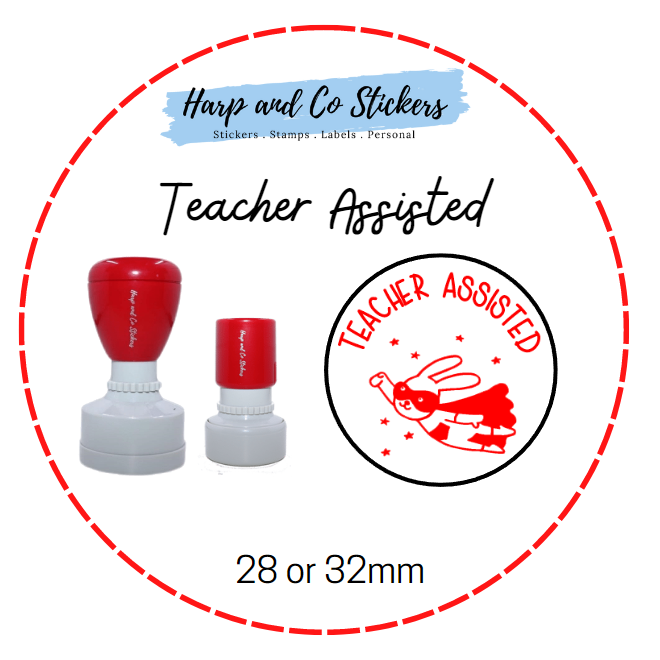 28 or 32mm Round Stamp - Teacher Assisted