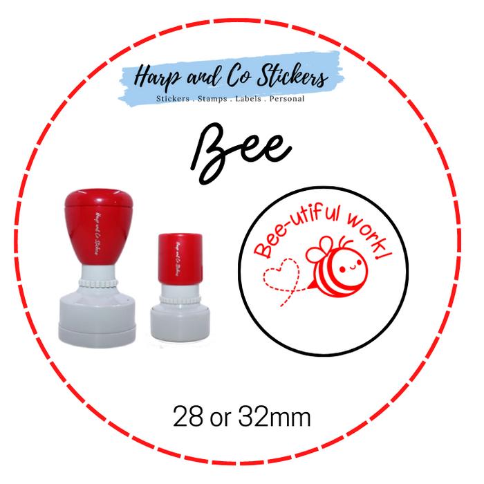 28 or 32mm Round Stamp - Bee