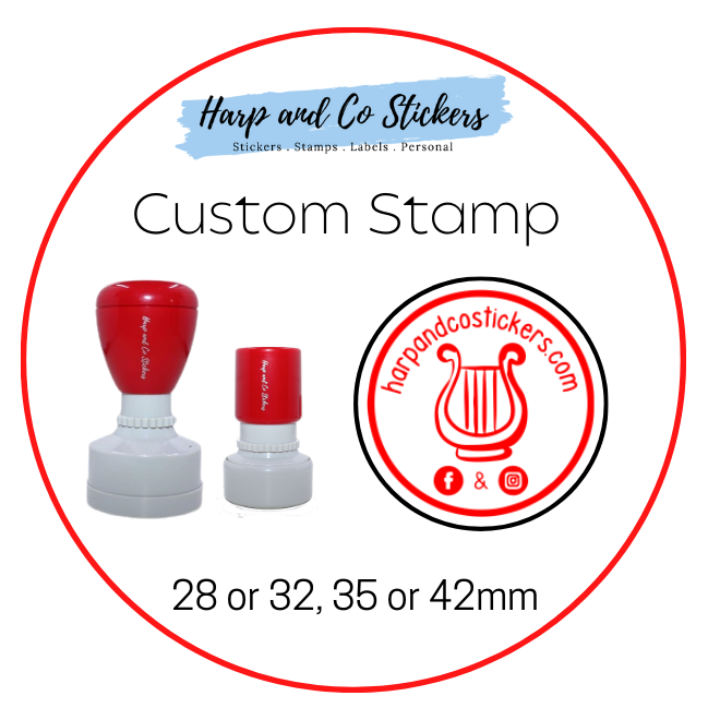 28, 32, 35 or 42mm Custom Stamp