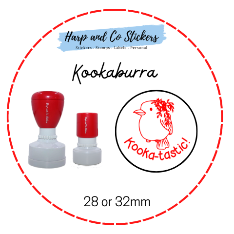 28 or 32mm Round Stamp - Kookaburra